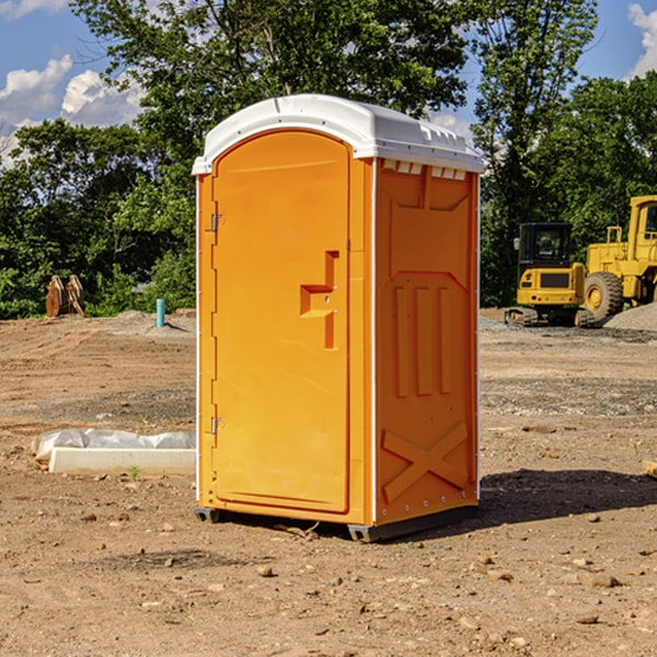 how often are the portable toilets cleaned and serviced during a rental period in Gerster